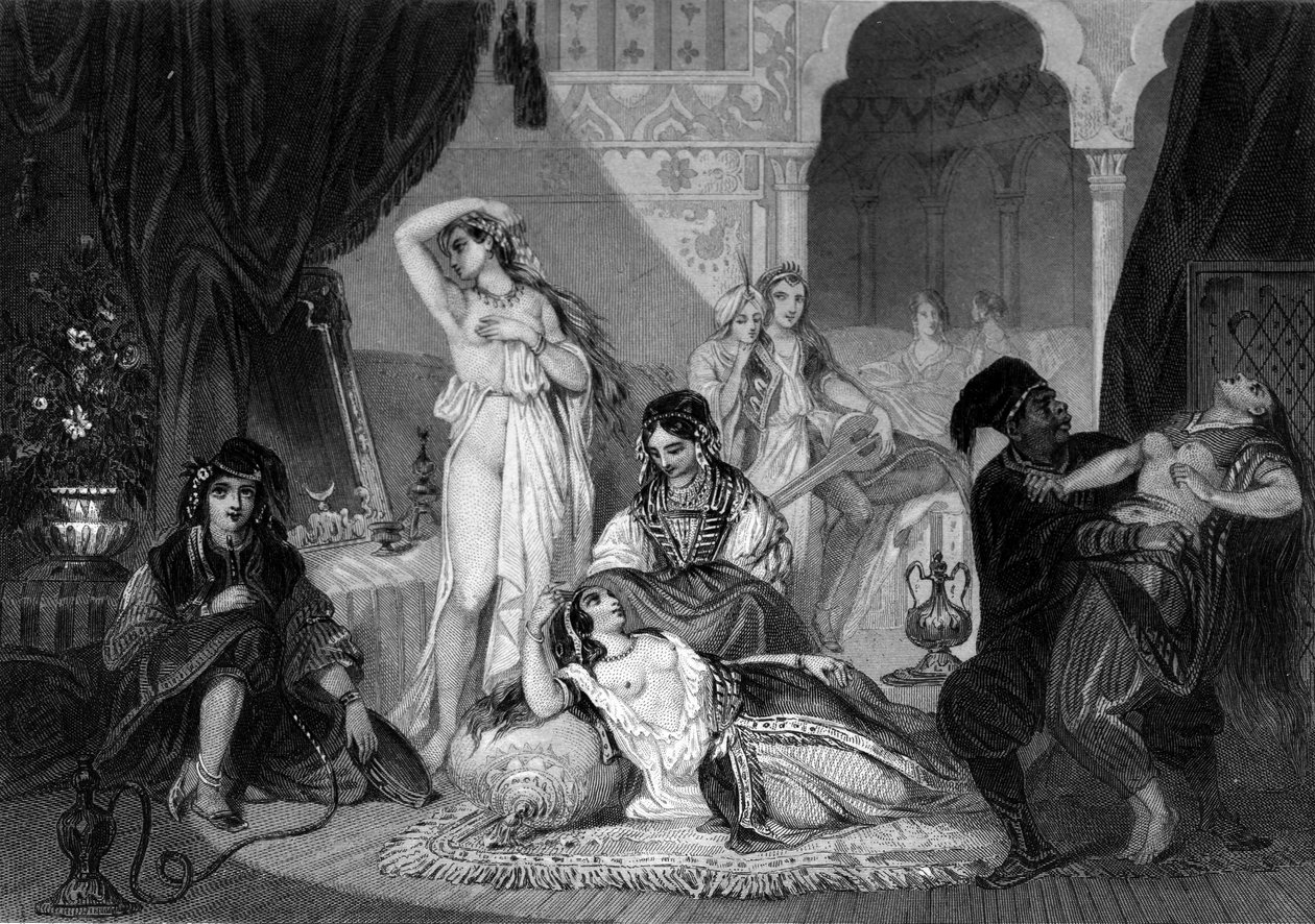 Chrześcijański jeniec w Haremie. W „Ogólnej historii marynarki wojennej” Van Tenac autorstwa Unknown artist