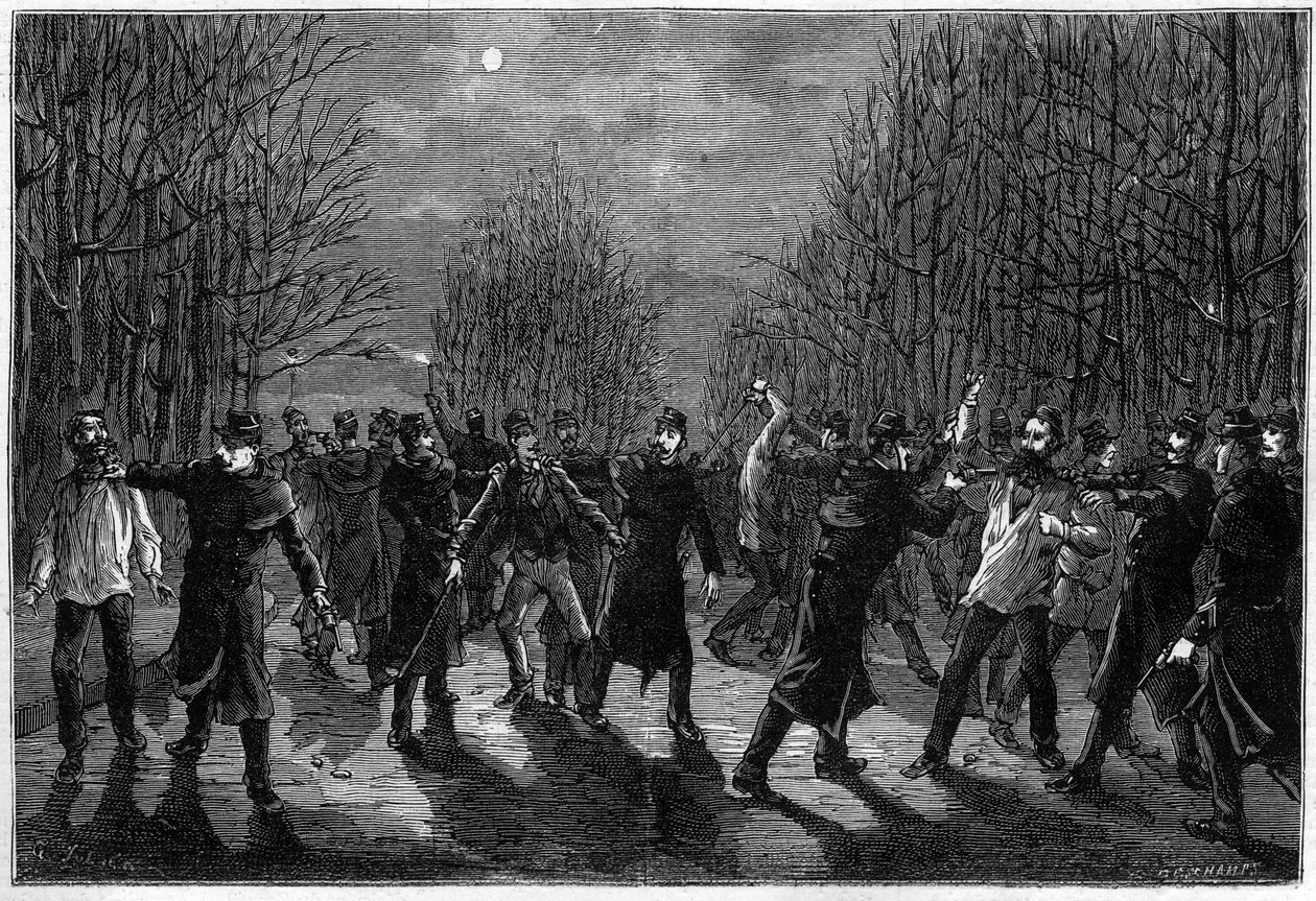 Pobity do przestępców w Lasku Bulońskim w Paryżu w 1883 r. autorstwa Unknown artist