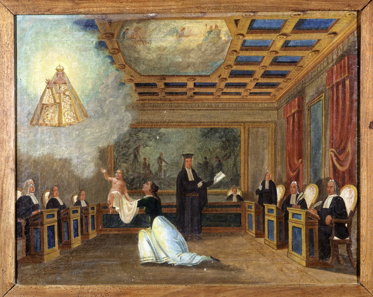 Dziecko postawione przed sądem - ex-voto Notre Dame de Laghet autorstwa Unknown artist