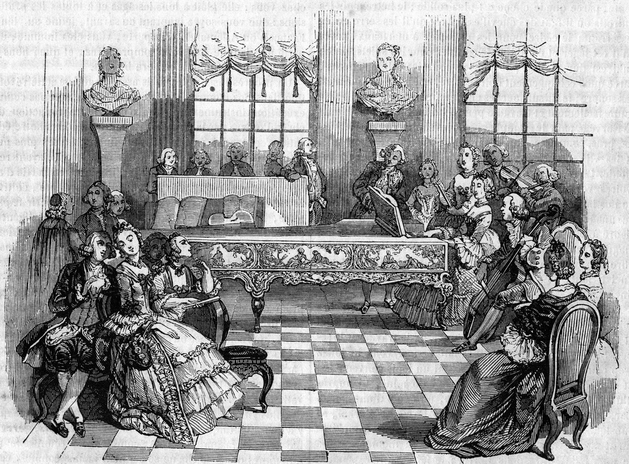 Koncert w XVIII wieku. autorstwa Unknown artist