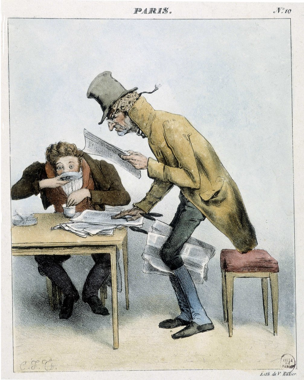 Chwytak kawy Momus w Paryżu - 1821, Carnavalet autorstwa Unknown artist