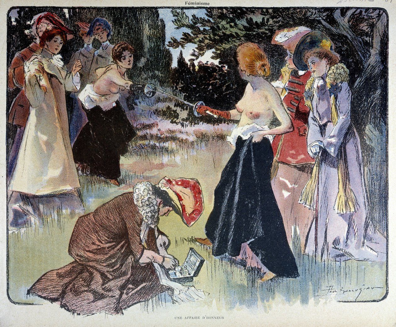 Sprawa honorowa: pojedynek kobiet na miecz autorstwa Unknown artist