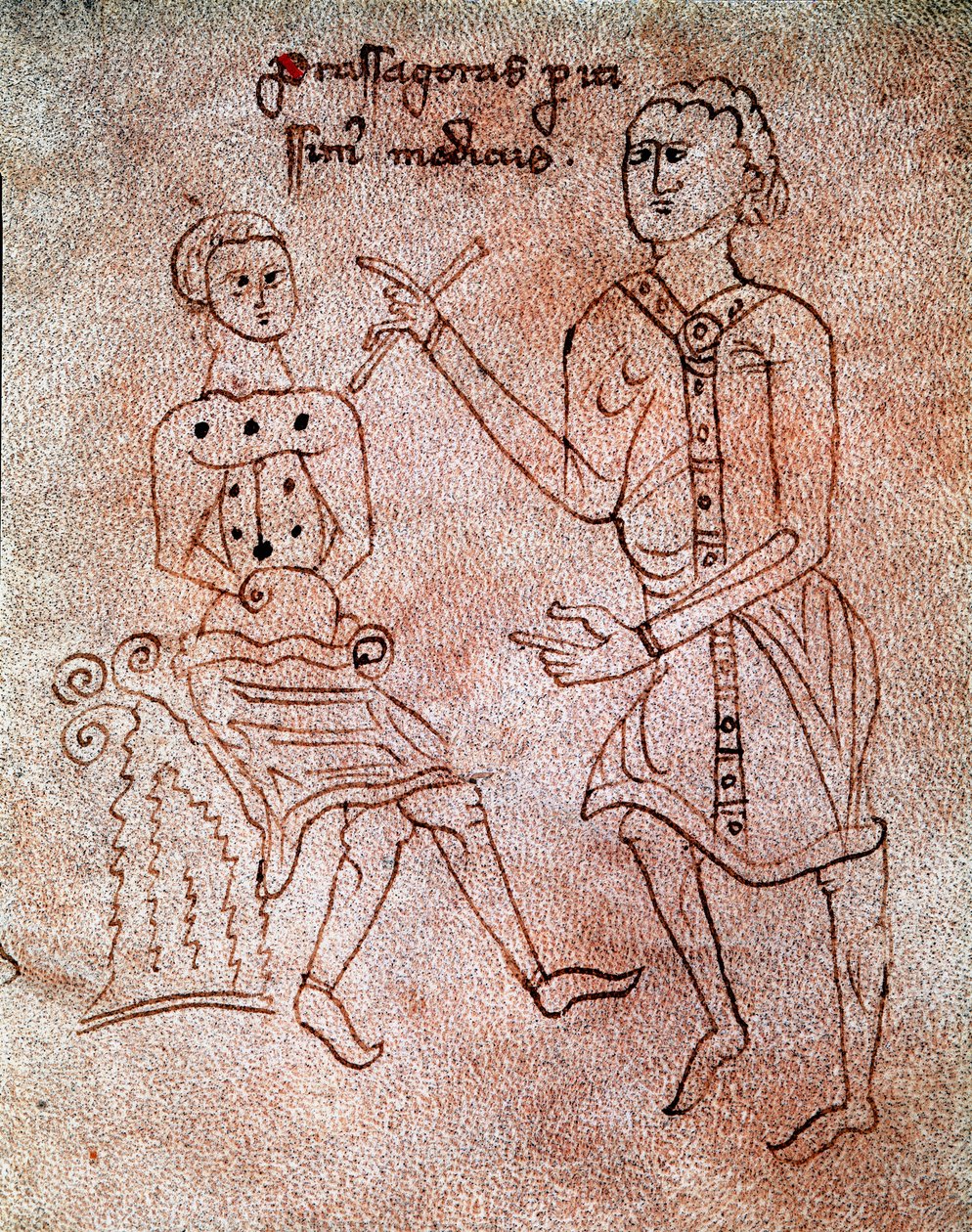 Neurolog bada układ nerwowy pacjenta w miniaturze z rękopisu „De surgia” XIII-wieczna Wenecja Biblioteca Marciana autorstwa Unknown artist
