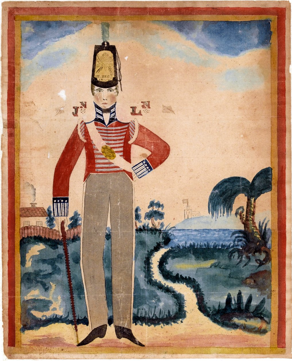 Szeregowy 7. Pułku Piechoty (Królewscy Fizylierzy) na Karaibach autorstwa Unknown artist