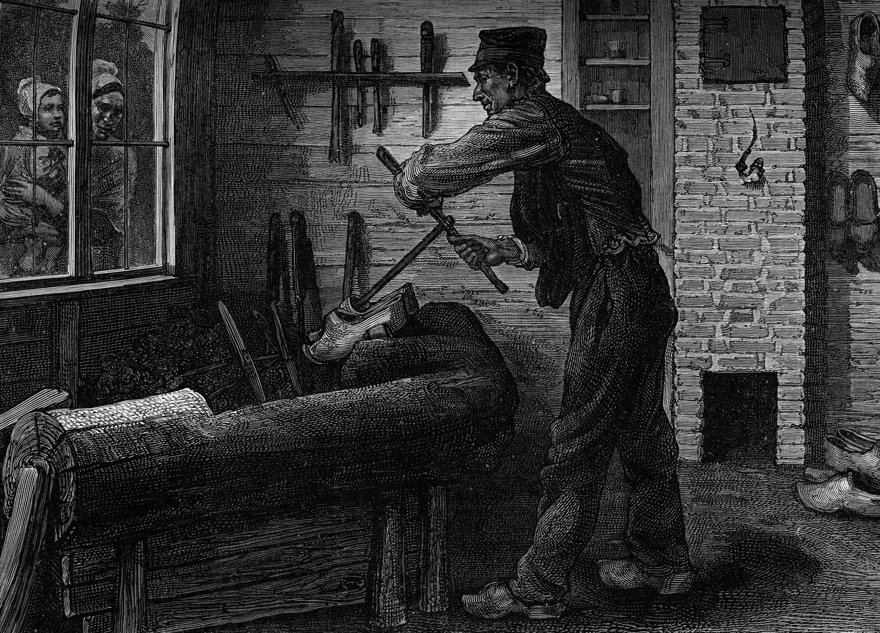 Sabotaż przy pracy w swoim warsztacie w Belgii, Grawerowanie w czasopiśmie „” la jeunesse”” autorstwa Unknown artist