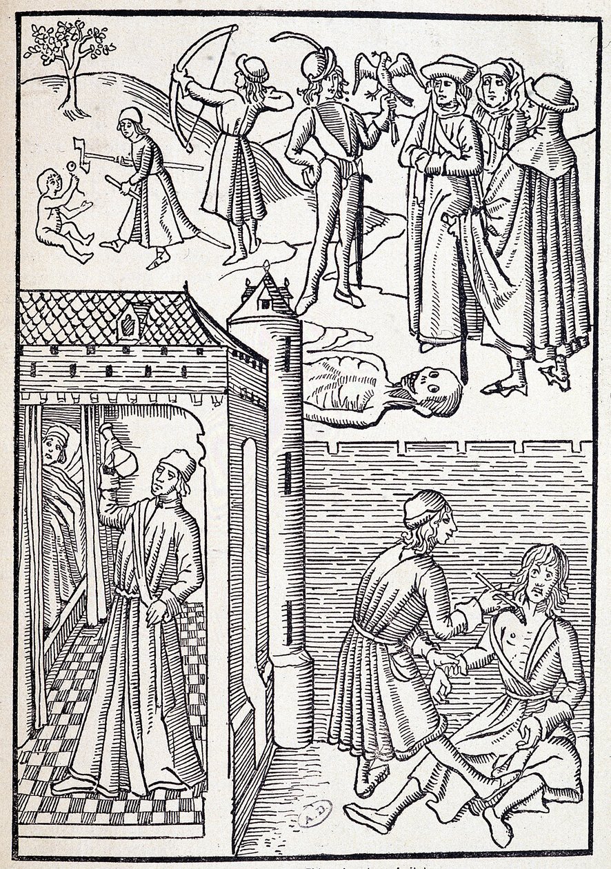 Urolog i chirurg w XV wieku. autorstwa Unknown artist