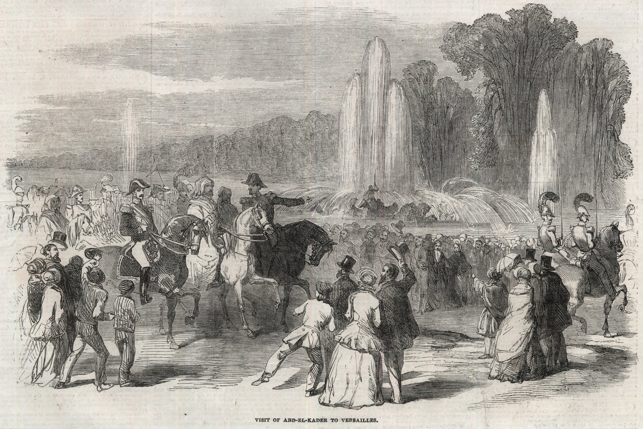 Abd al Qadir (1808-1883), algierski bojownik o wolność, z ministrem wojny Alphonse Henri d