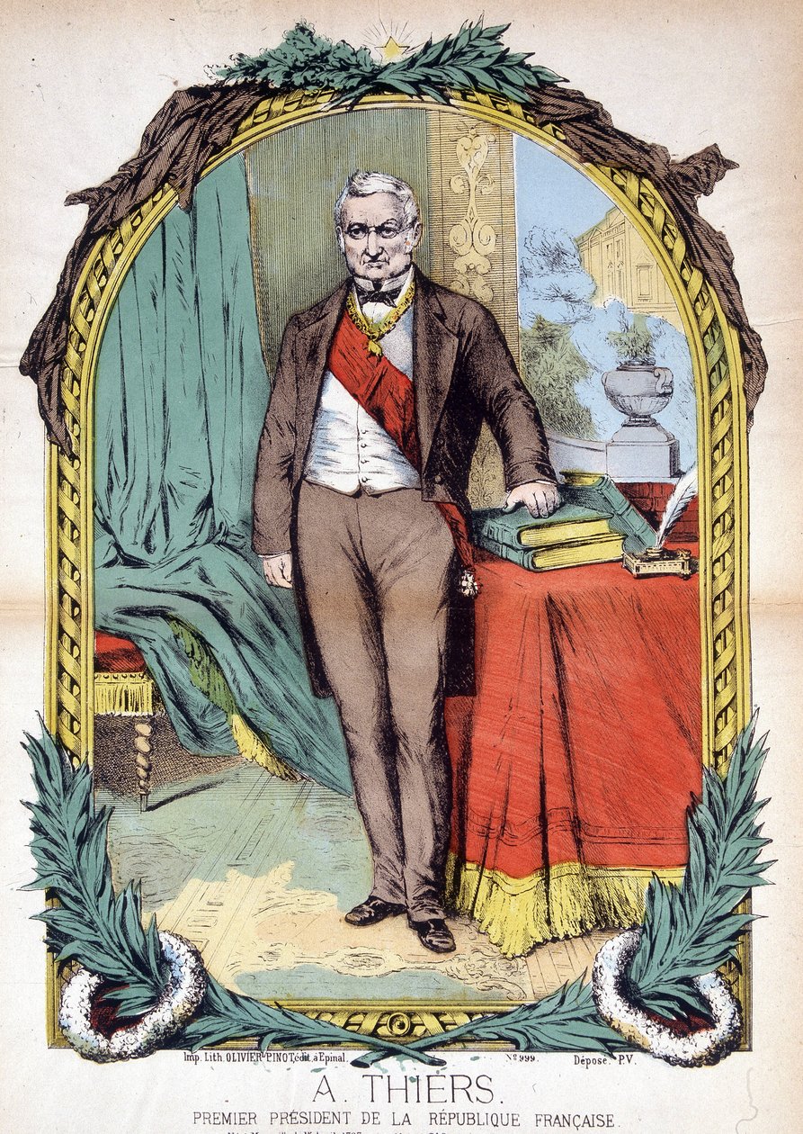Adolphe Thiers (1797-1877), francuski polityk, dziennikarz i historyk. autorstwa Unknown artist