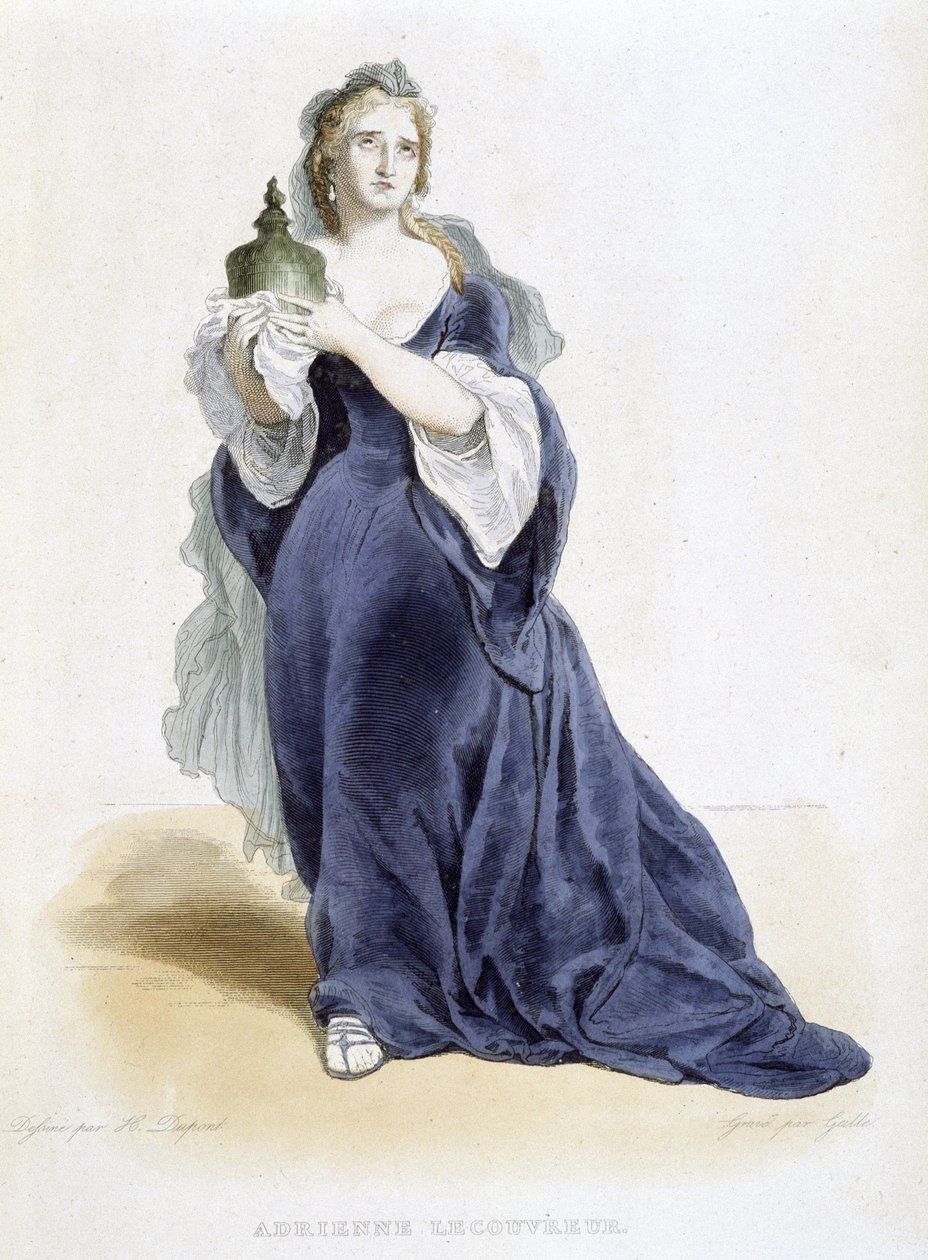 Adrienne Lecouvreur (1692-1730), francuski aktor. W „” francuskim plutarchu”” 1844-1847, autorstwa Mennecheta. Biblioteka Sztuk Zdobniczych w Paryżu. autorstwa Unknown artist