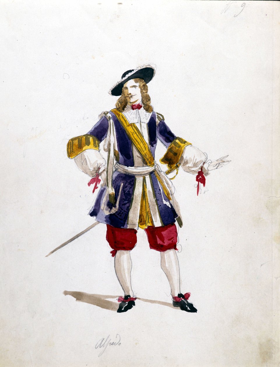 Kostium Alfreda do opery „La Traviata” Giuseppe Verdiego do La Scali z 1855 roku. autorstwa Unknown artist