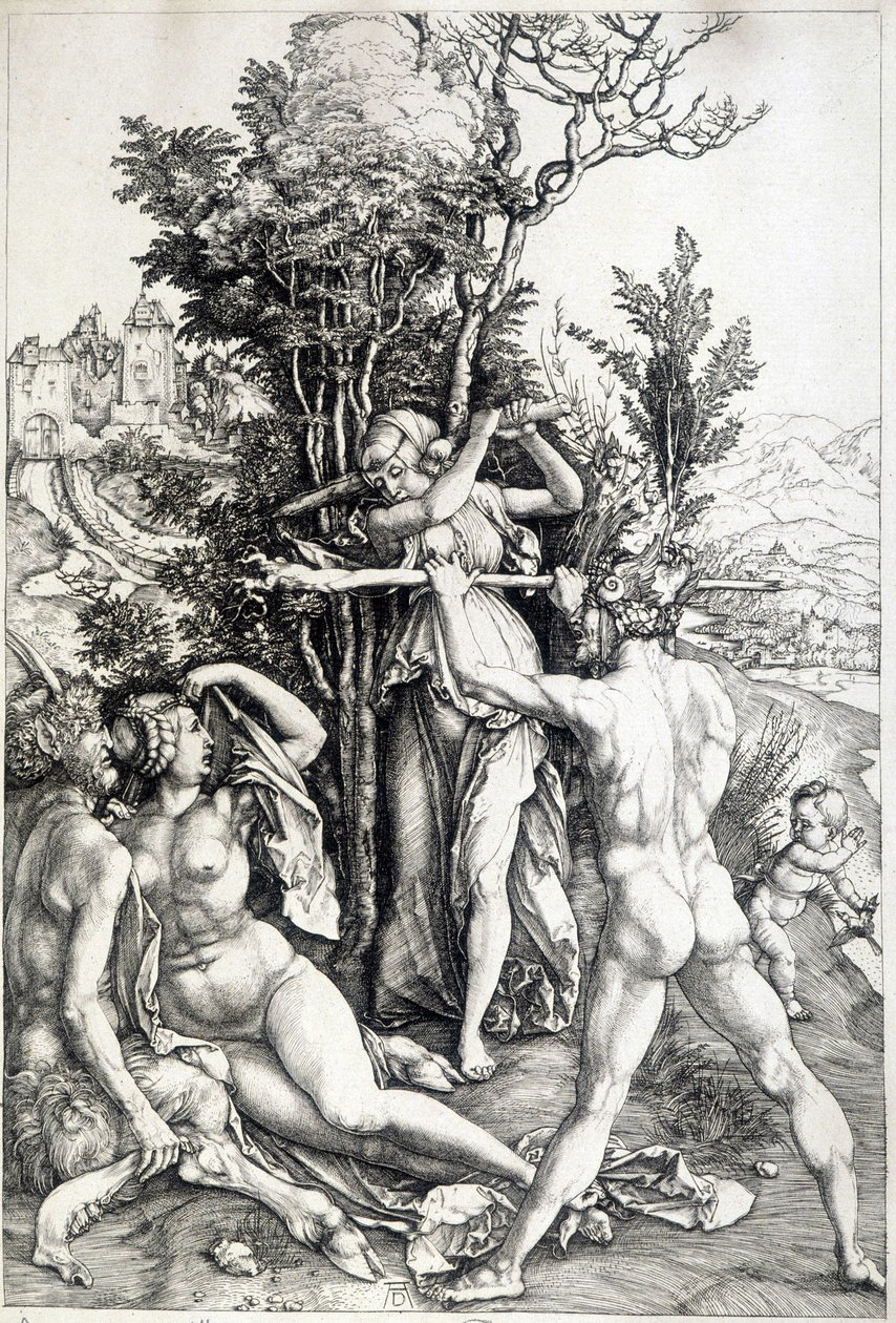Alegoryczna figura zazdrości - rycina XVI wiek autorstwa Unknown artist