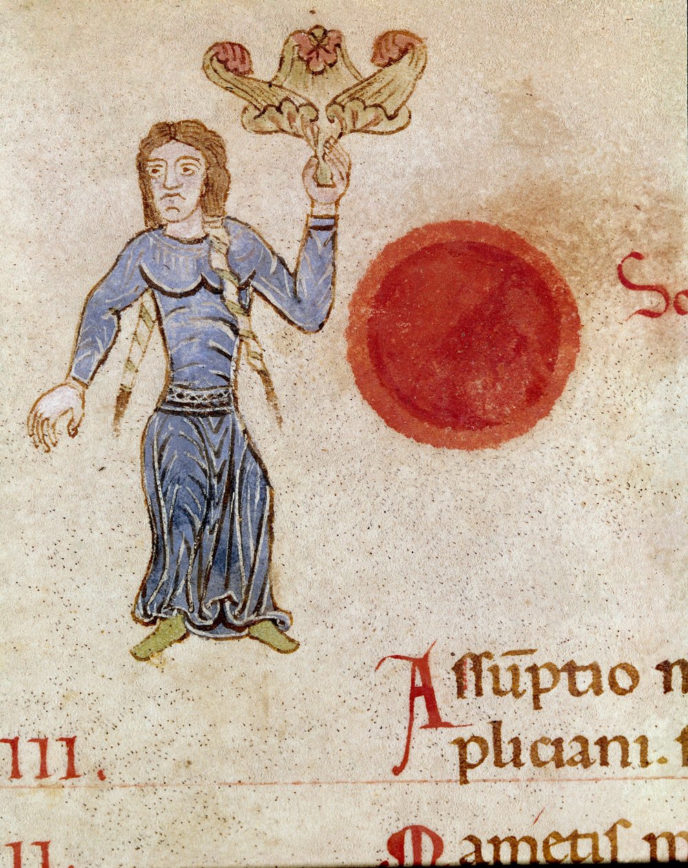 Alegoryczne przedstawienie miesiąca sierpnia (Miniatura autorstwa Unknown artist