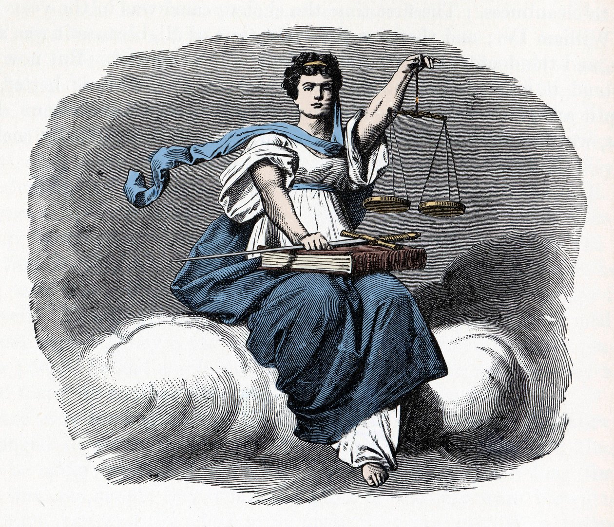 Alegoria Sprawiedliwości - 1882 - Drzeworyt - autorstwa Unknown artist
