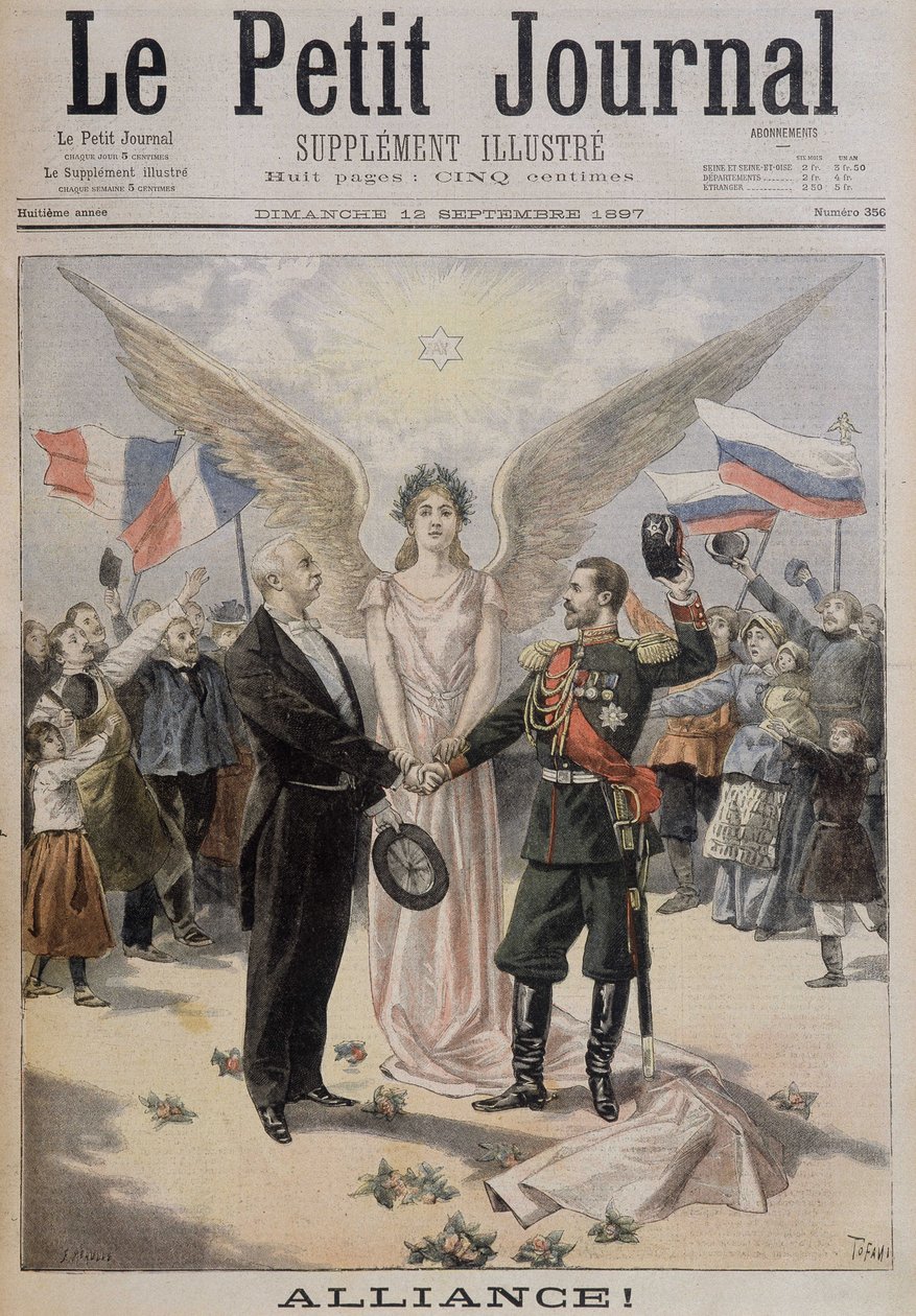 Sojusz (między Francją a Rosją) - Couv. „”The Petity Journal””” z 12 września autorstwa Unknown artist