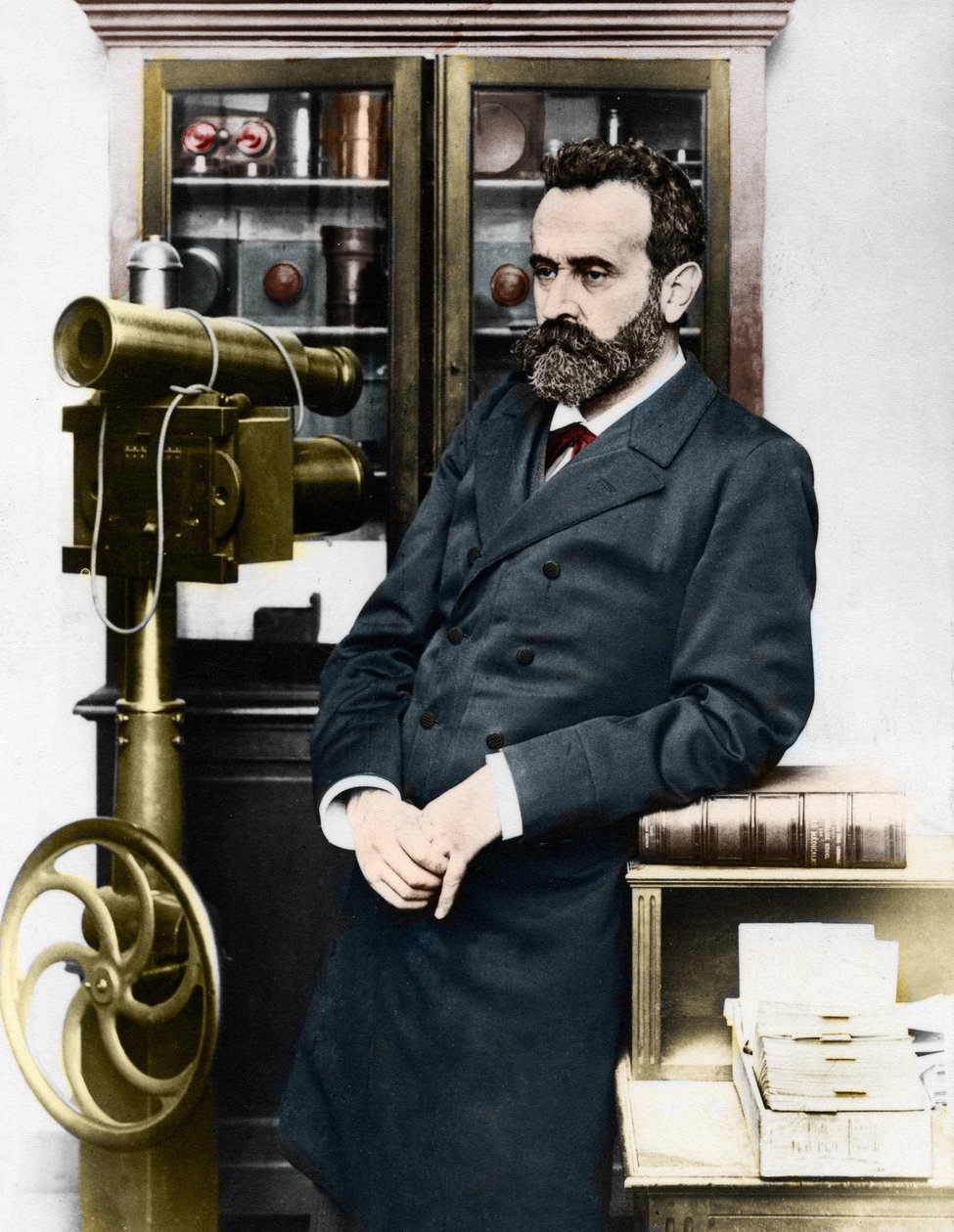 Alphonse Bertillon (1853-1914), francuski kryminolog, który stworzył antropometrię. autorstwa Unknown artist