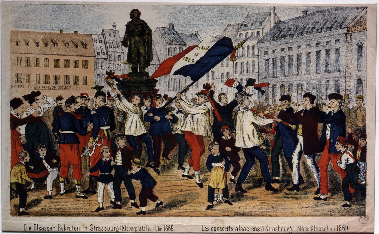 Poborowi alzaccy, Plac Klebera w Strasburgu autorstwa Unknown artist