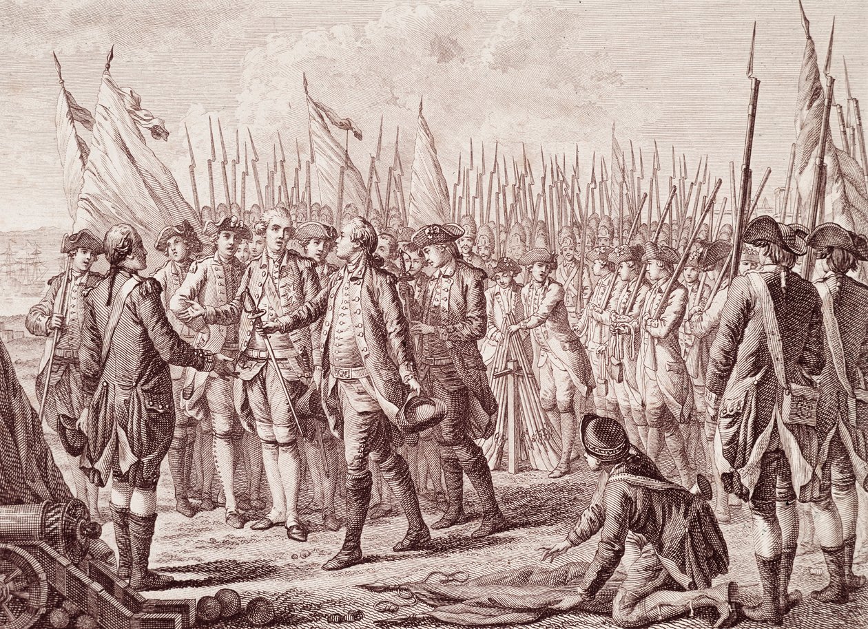 Wojna o niepodległość Stanów Zjednoczonych: kapitulacja Lorda Cornwallisa autorstwa Unknown artist