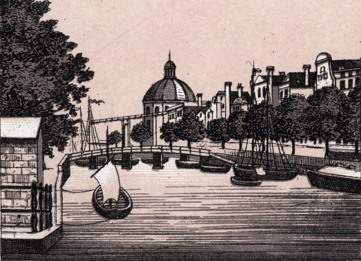 Amsterdam, Holandia: widok na kanał Singel. w „” Świat ilustruje 168 odsłon”” Niedatowany (koniec XIX wieku) autorstwa Unknown artist