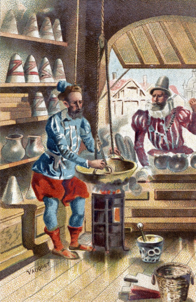 Aptekarz na początku XVII wieku. autorstwa Unknown artist