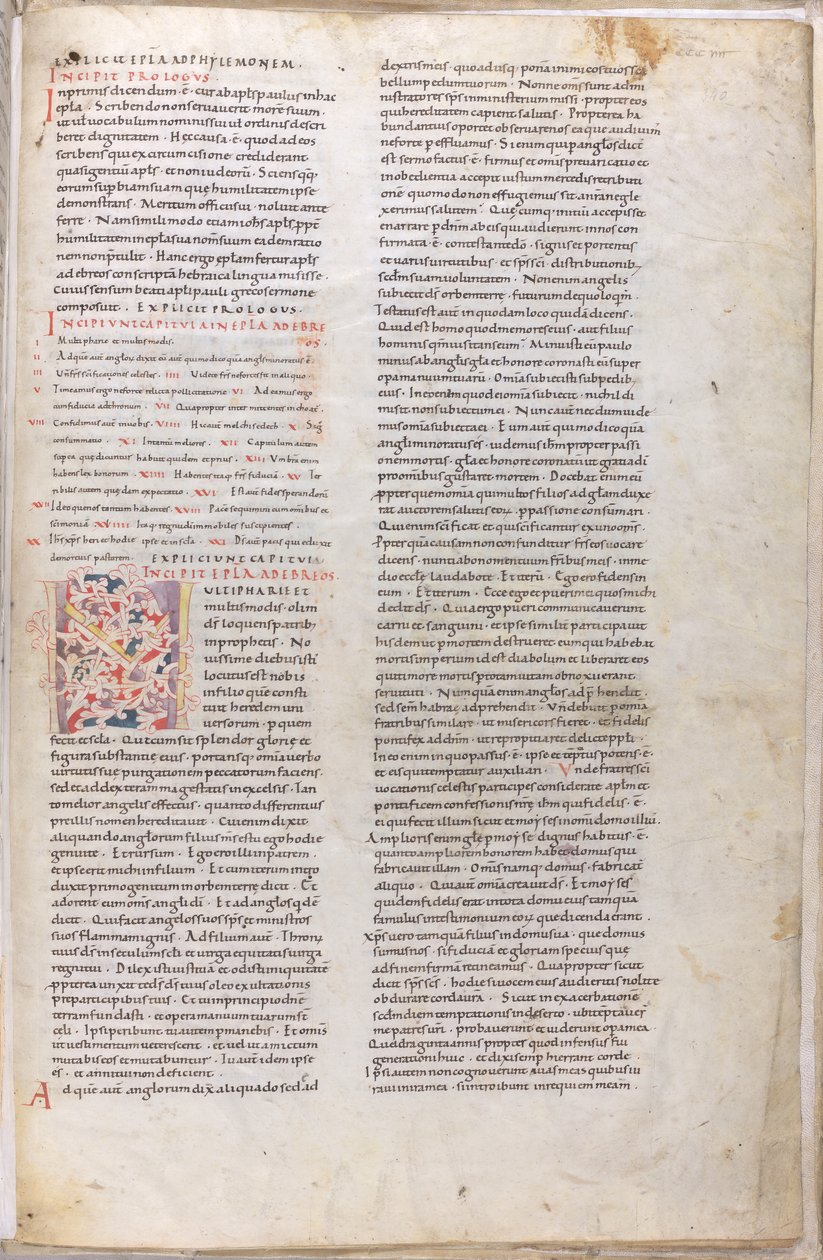Iluminowana strona z Biblii z XI wieku autorstwa Unknown artist