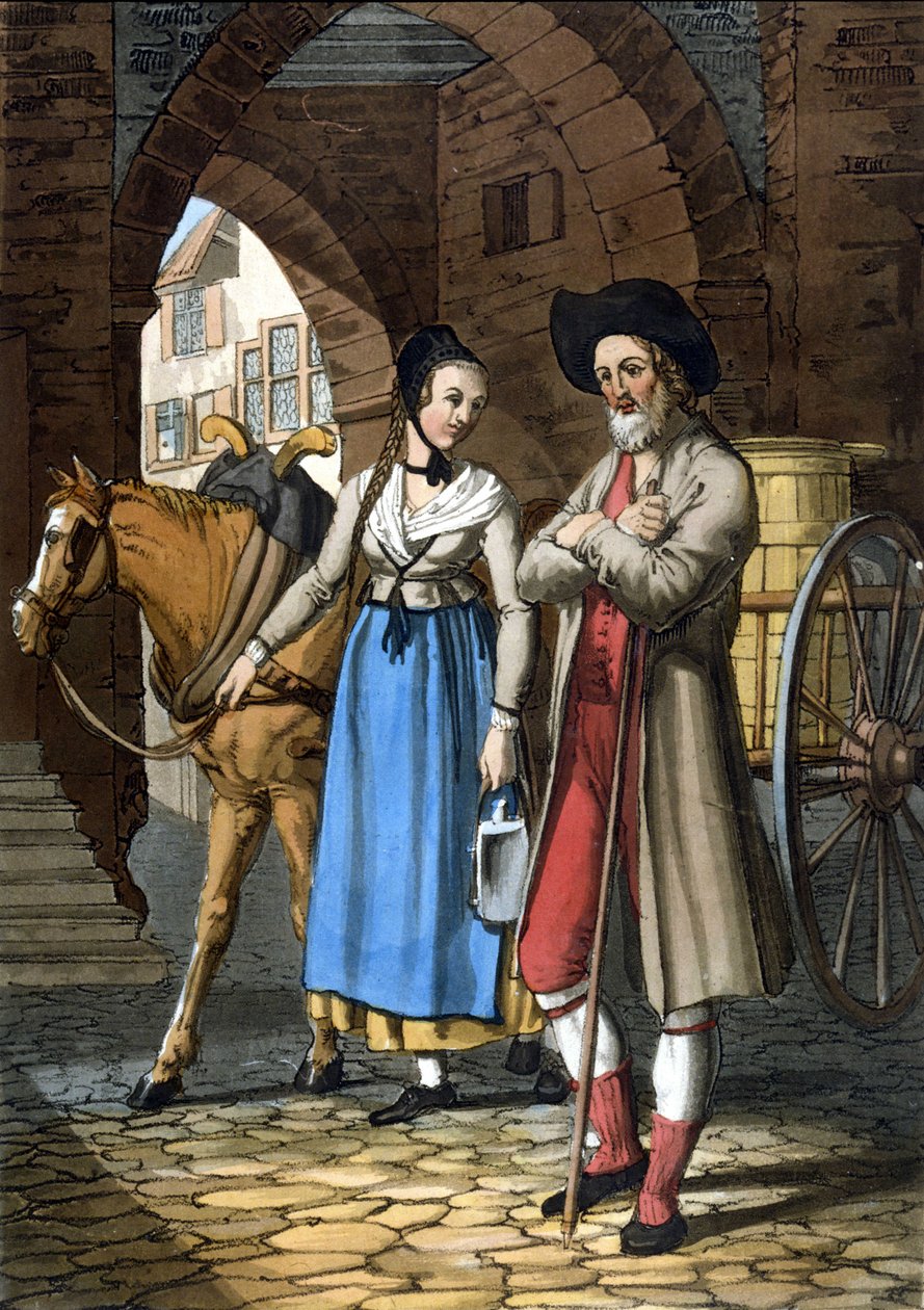 Anabaptyści z Bazylei. 19 wiek. Litografia. autorstwa Unknown artist