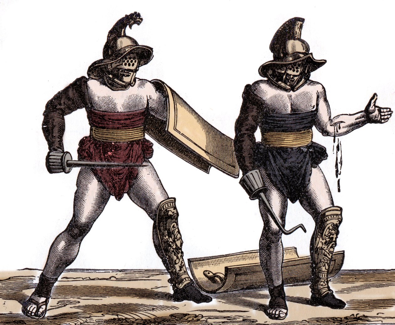 Starożytny Rzym: Gladiator rzymski - Starożytność rzymska: gladiator autorstwa Unknown artist