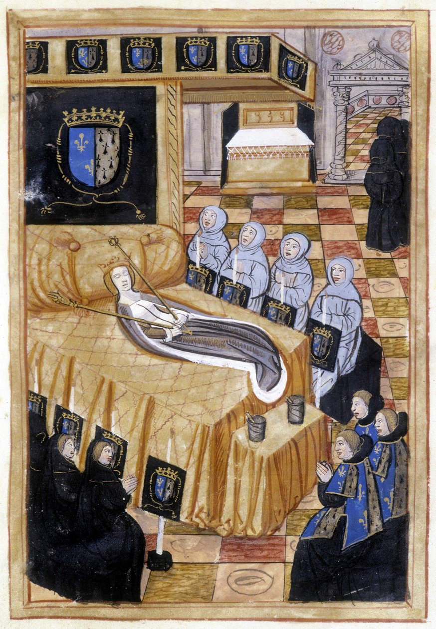 Anna z Bretanii na łożu śmierci (1514). autorstwa Unknown artist