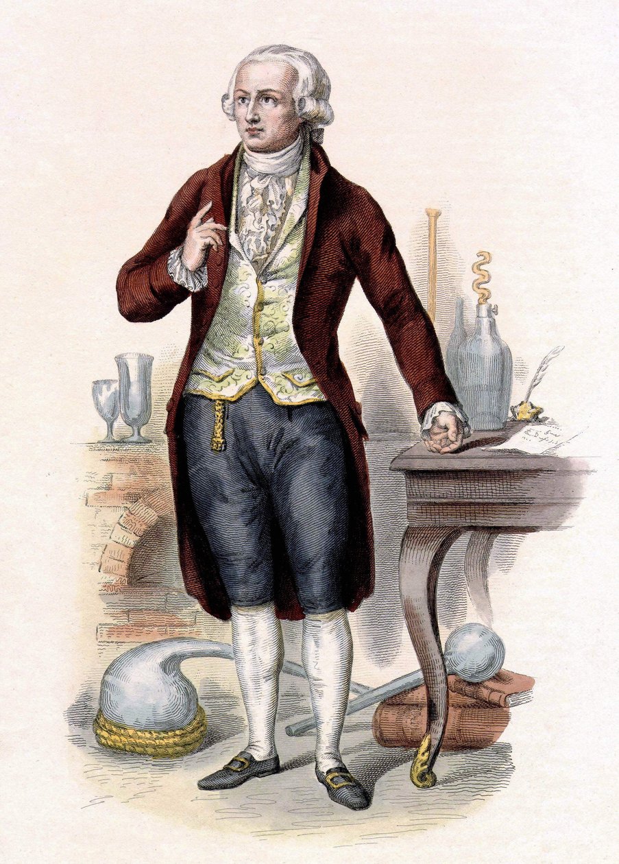 Antoine Laurent de Lavoisier (1743-1794), francuski chemik. autorstwa Unknown artist