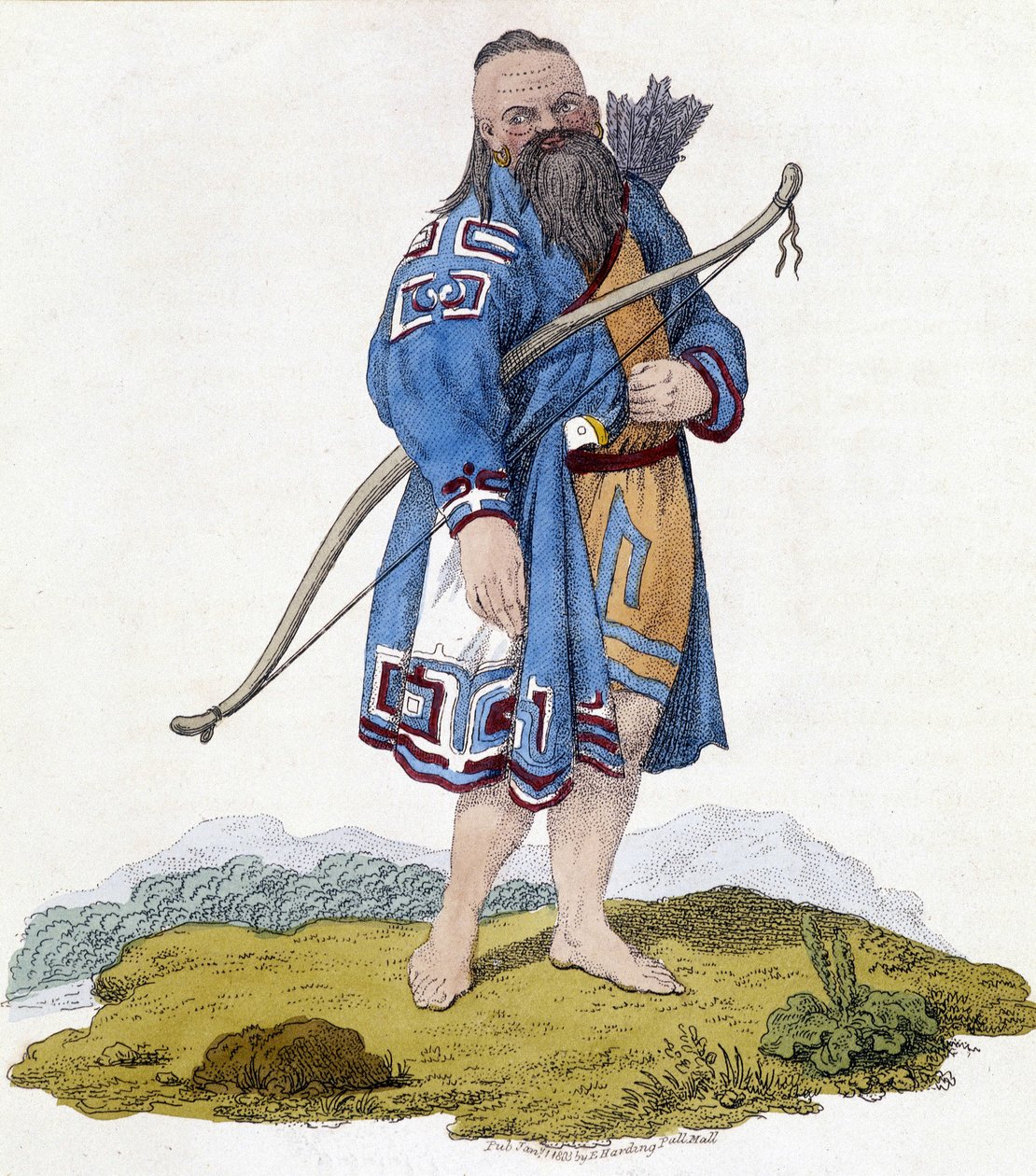 Łucznik ludności rosyjskiej. Ilustracja z 1803 roku. autorstwa Unknown artist