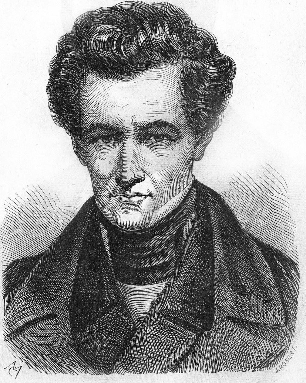 Armand Carrel (1800-1836), francuski dziennikarz. autorstwa Unknown artist