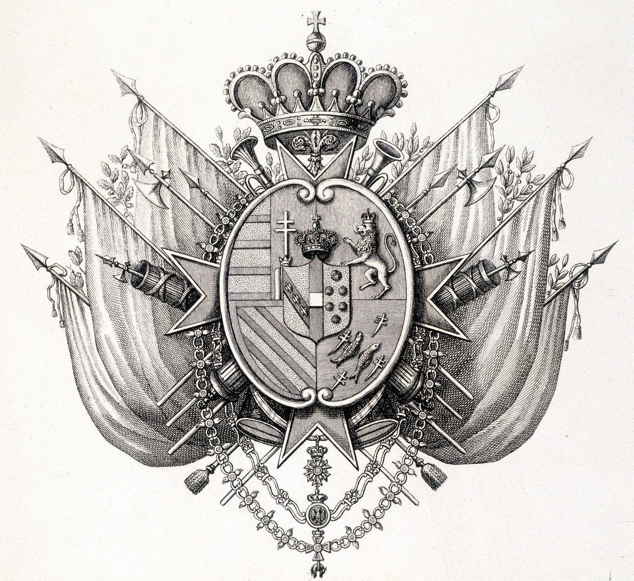 Ramiona Toskanii, początek XIX wieku. Leopold z Toskanii. autorstwa Unknown artist
