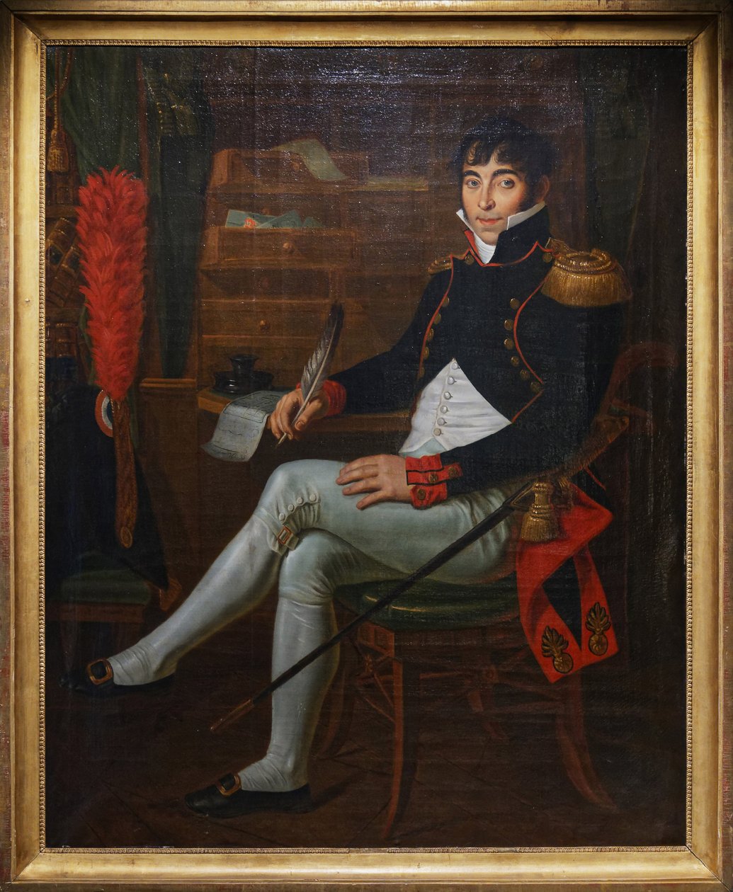 Oficer artylerii pod cesarstwem, ok. 1804-15 (olej na płótnie) autorstwa Unknown artist