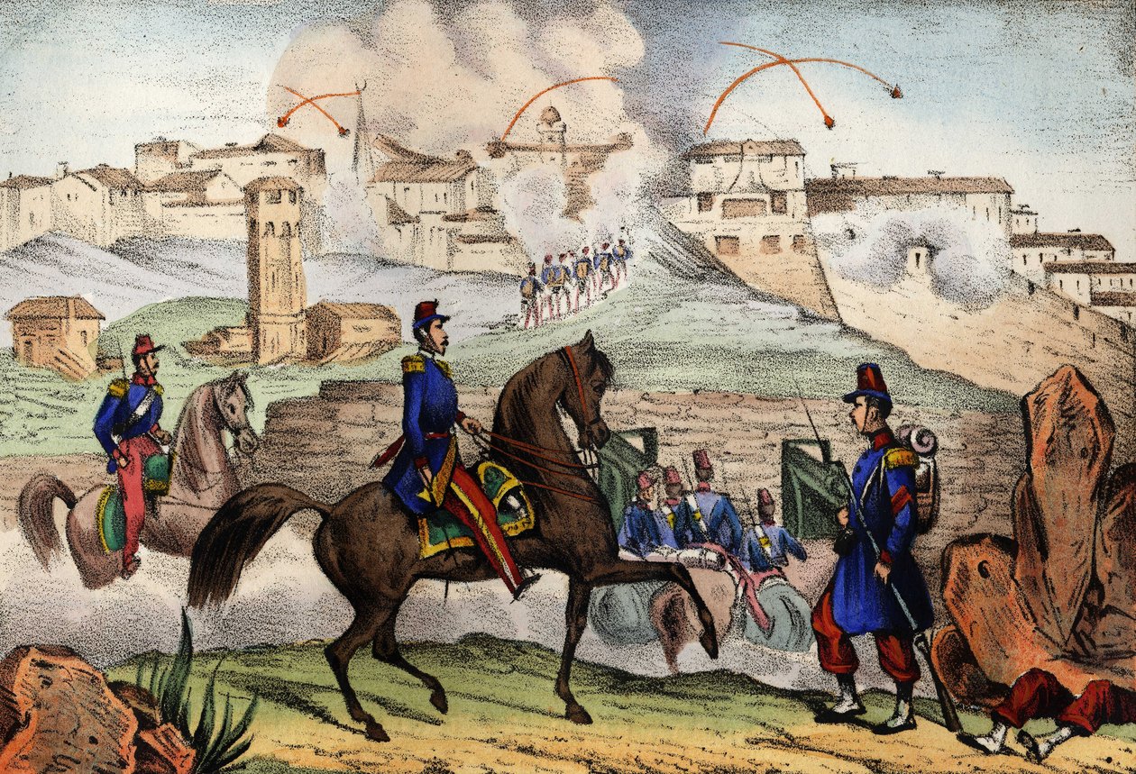 Napaść Konstantyna w Algierii po siedmiodniowym oblężeniu generała Danrémonta z francuskiej Armii Afryki, 13 października 1839. W „”Storia d