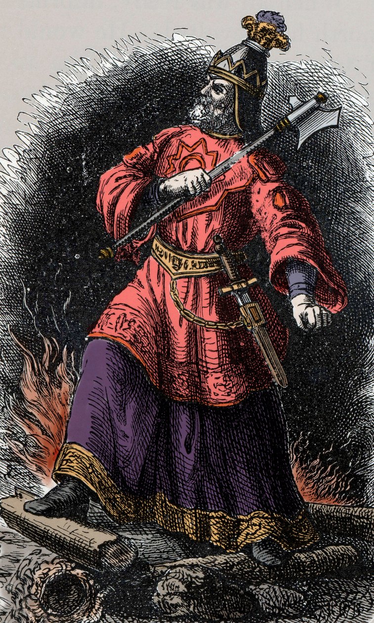 Attila the Hun - Attila (395-453) Król Hunów autorstwa Unknown artist
