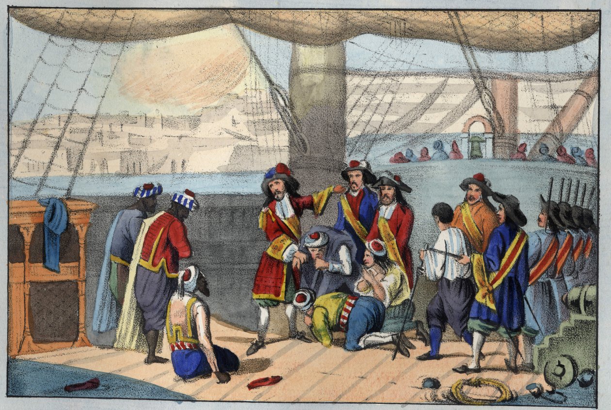 Sierpień 1682: bombardowanie Algieru przez Duquesne. (Abraham, markiz Duquesne autorstwa Unknown artist
