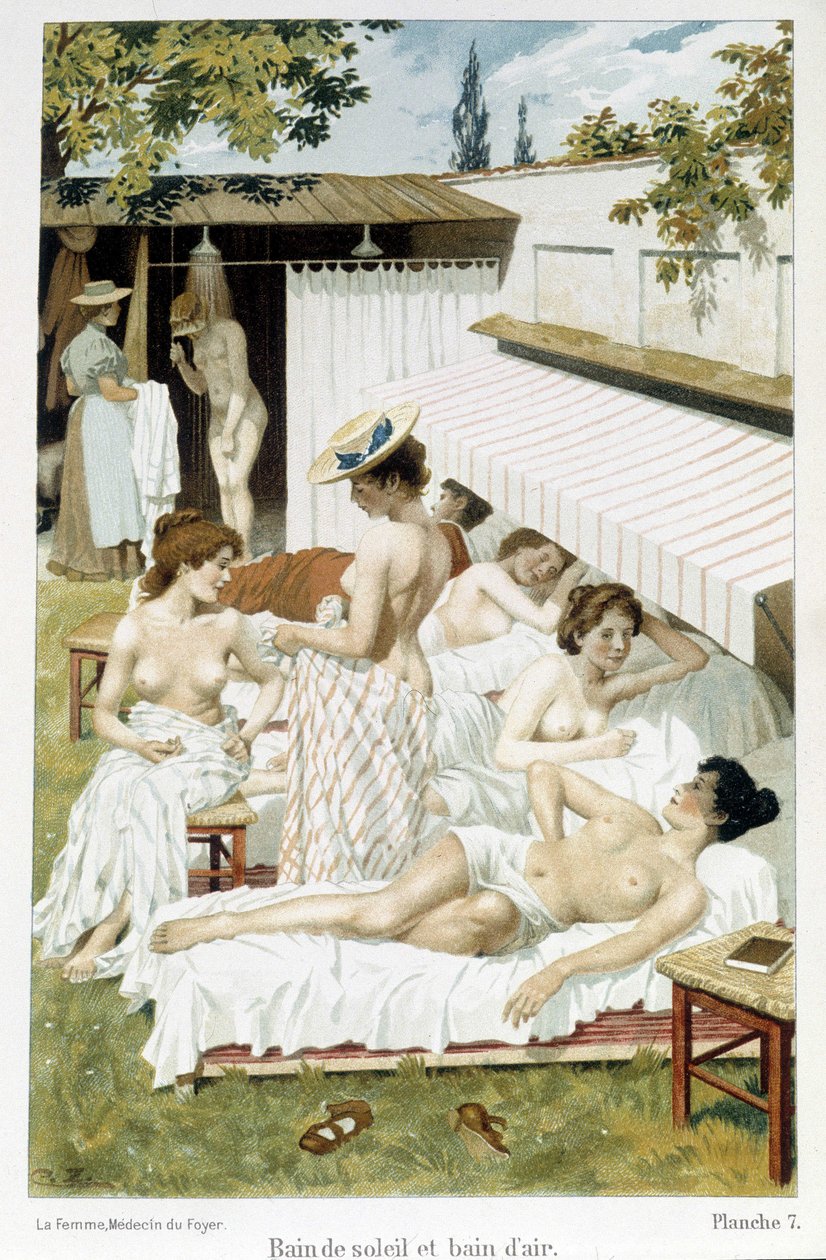 Opalanie i kąpiele powietrzne - w „Kobiecie, doktorze domu”” autorstwa Unknown artist