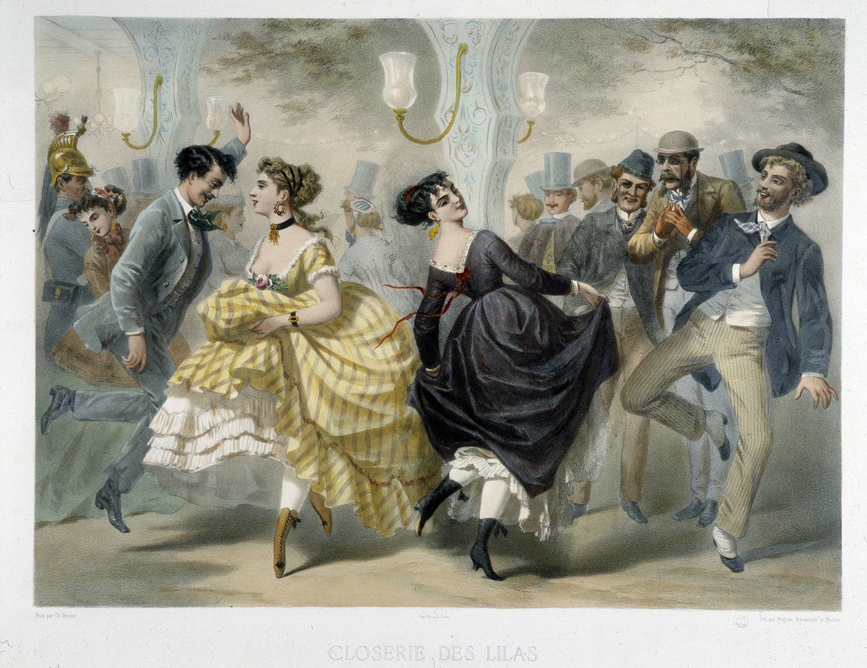 Bal w Closerie des Lilas, ok. 1860 autorstwa Unknown artist