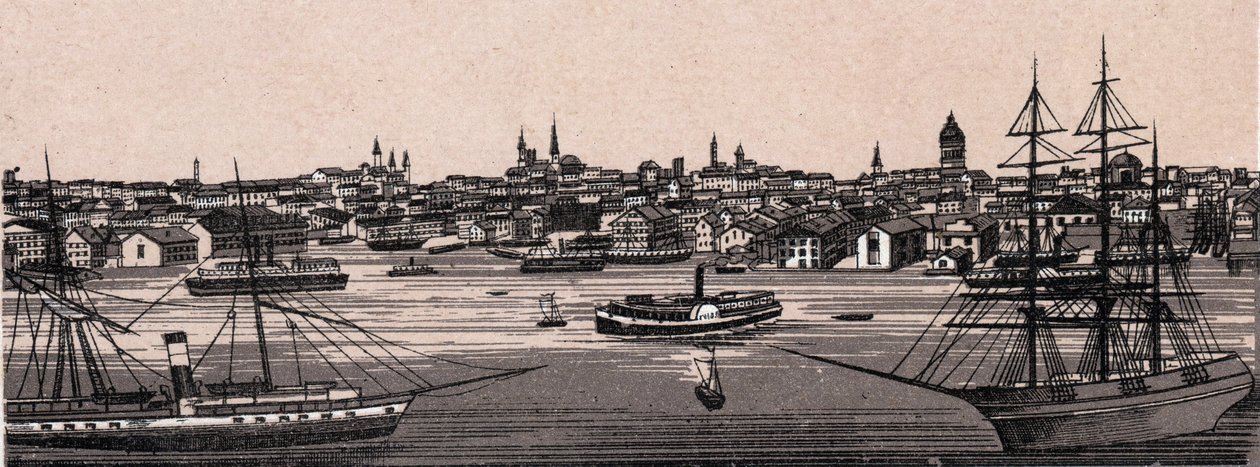 Baltimore, Stany Zjednoczone: Widok ogólny. w „Świat ilustruje 168 poglądów” bez daty (koniec XIX wieku) autorstwa Unknown artist