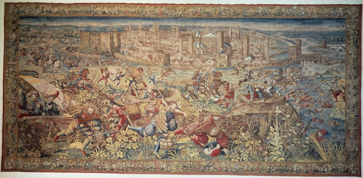 Bitwa pod Pawią. Gobelin. XVII wiek. Muzeum Capodimonte w Neapolu. autorstwa Unknown artist