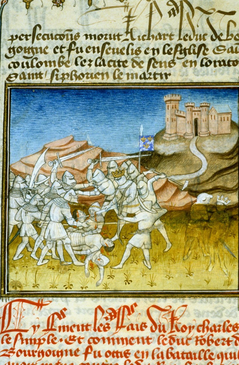 Bitwa pod Soissons - Miniatura średniowiecza (ref. 512 autorstwa Unknown artist
