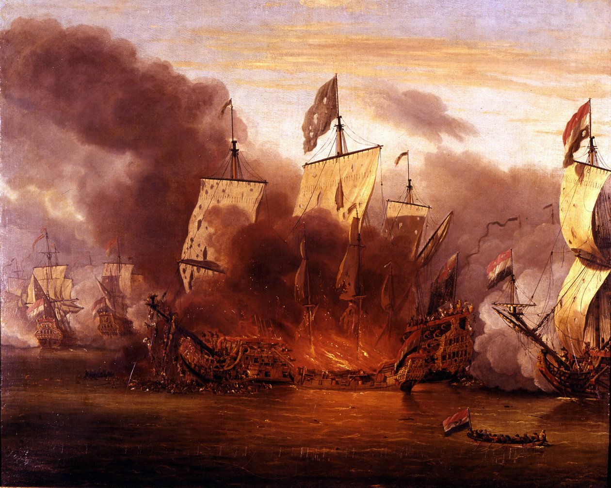 Bitwa pod Solebay: 7/06/1672. autorstwa Unknown artist