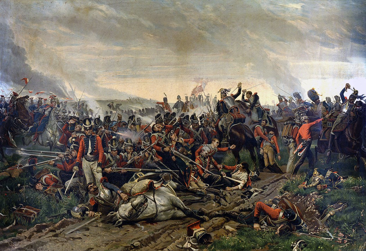 Bitwa pod Waterloo 18 czerwca autorstwa Unknown artist