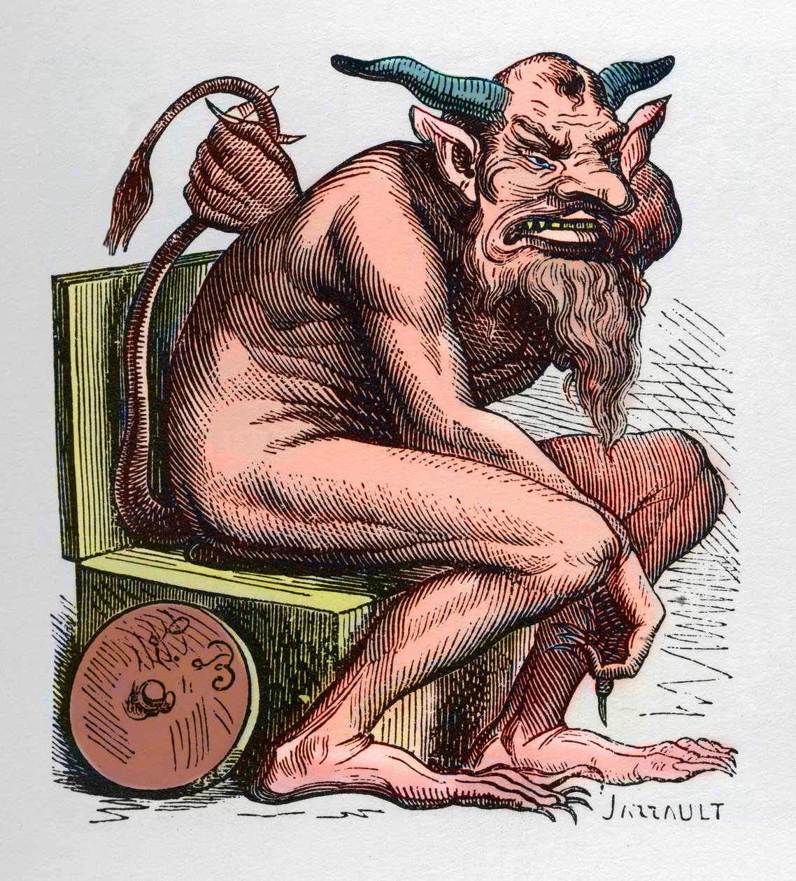 Belphegor, ilustracja ze „Słownika piekielnego” Jacquesa Albina Simona Collina de Plancy autorstwa Unknown artist