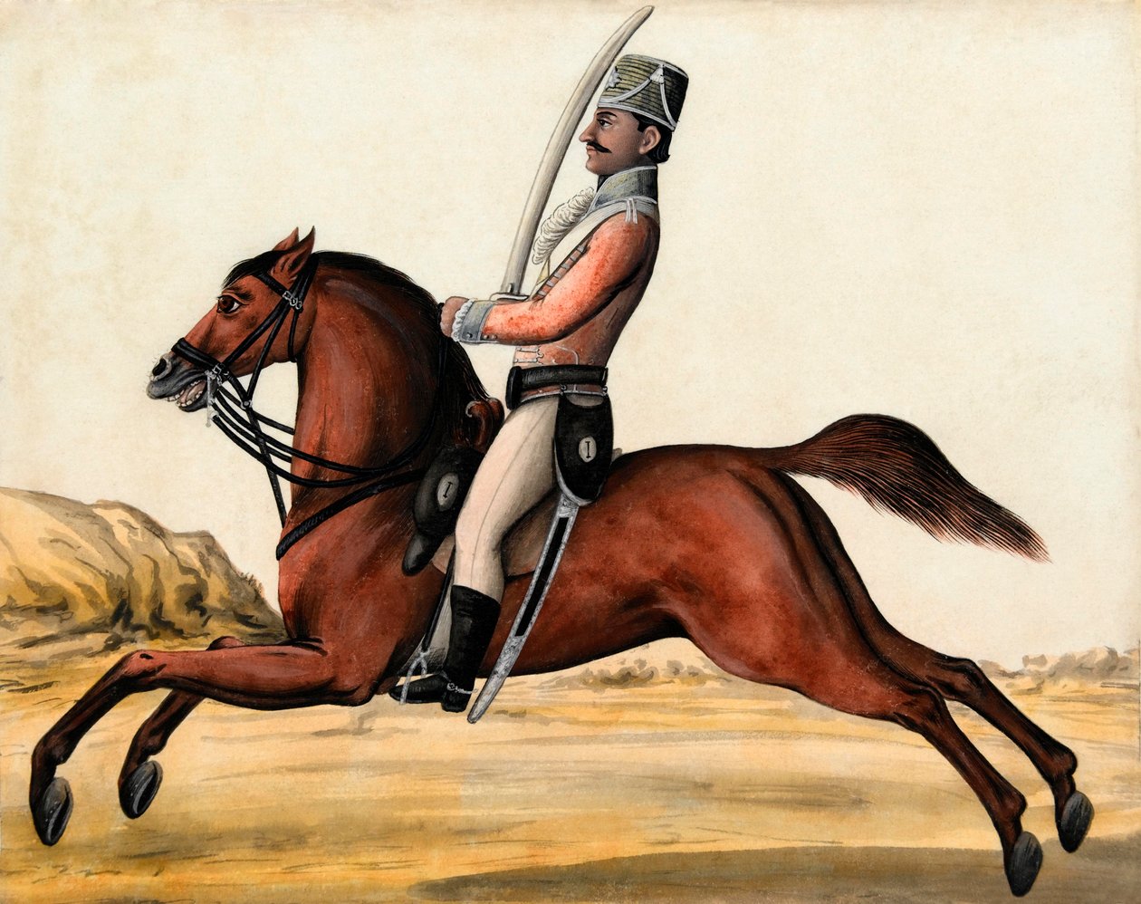 Bengalska kawaleria tubylcza, ok. 1788 r autorstwa Unknown