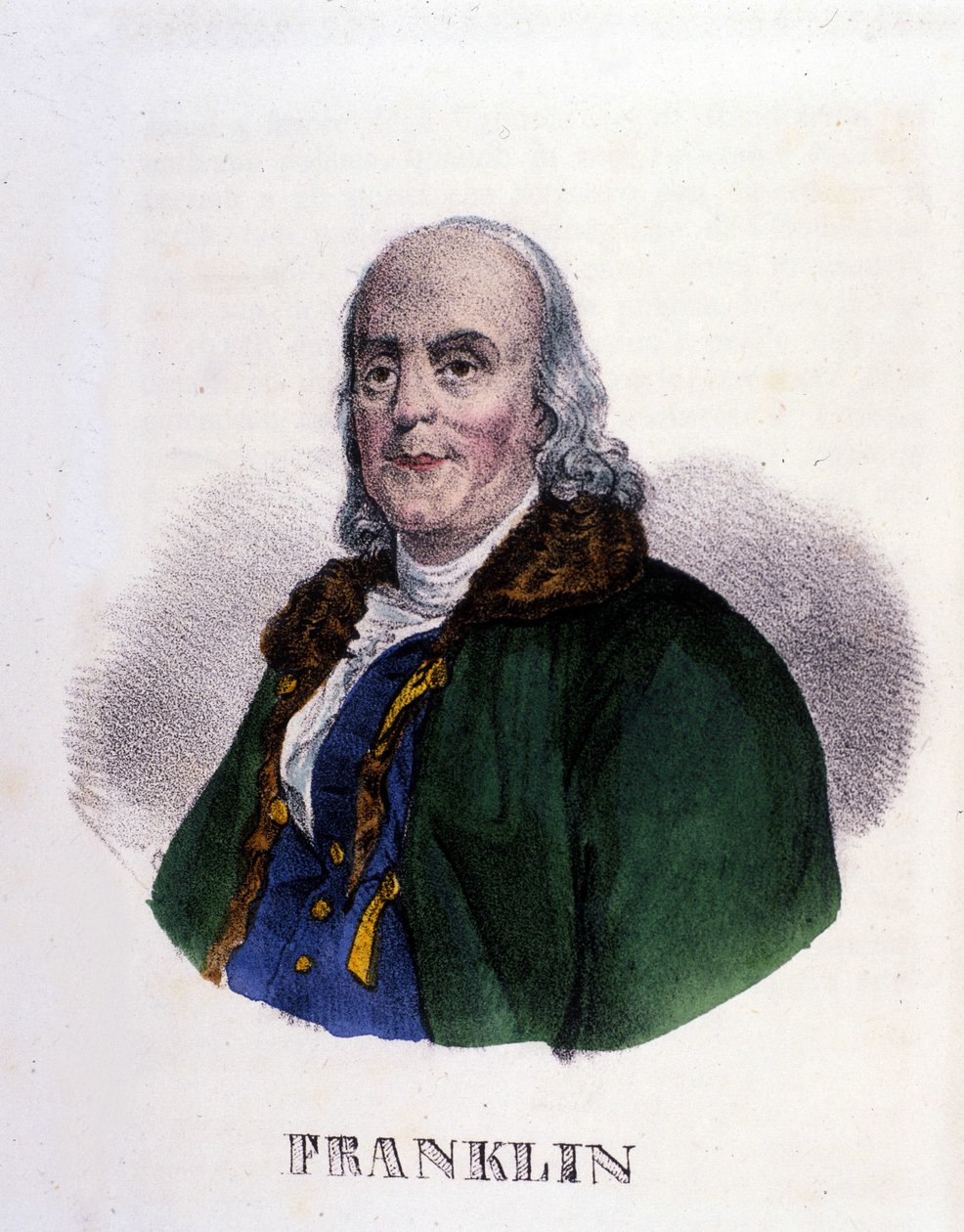 Benjamin Franklin (1706-1790), amerykański filozof, fizyk i ambasador. autorstwa Unknown artist