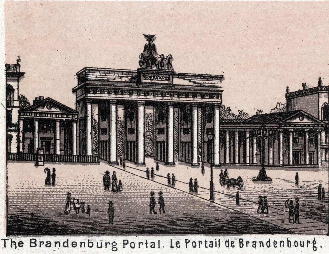 Berlin, Niemcy: widok na Portal Brandenburski. w „” Świat ilustruje 168 odsłon”” Niedatowany (koniec XIX wieku) autorstwa Unknown artist