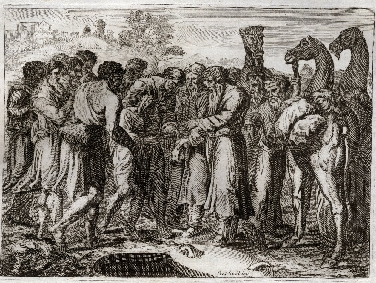 Biblia Royaumont, Stary Testament: Józef sprzedany przez swoich braci. autorstwa Unknown artist