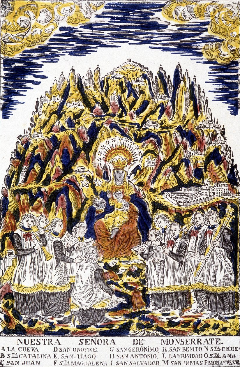 Czarna Dziewica z Monserrate w Hawanie, otoczona aniołami. autorstwa Unknown artist