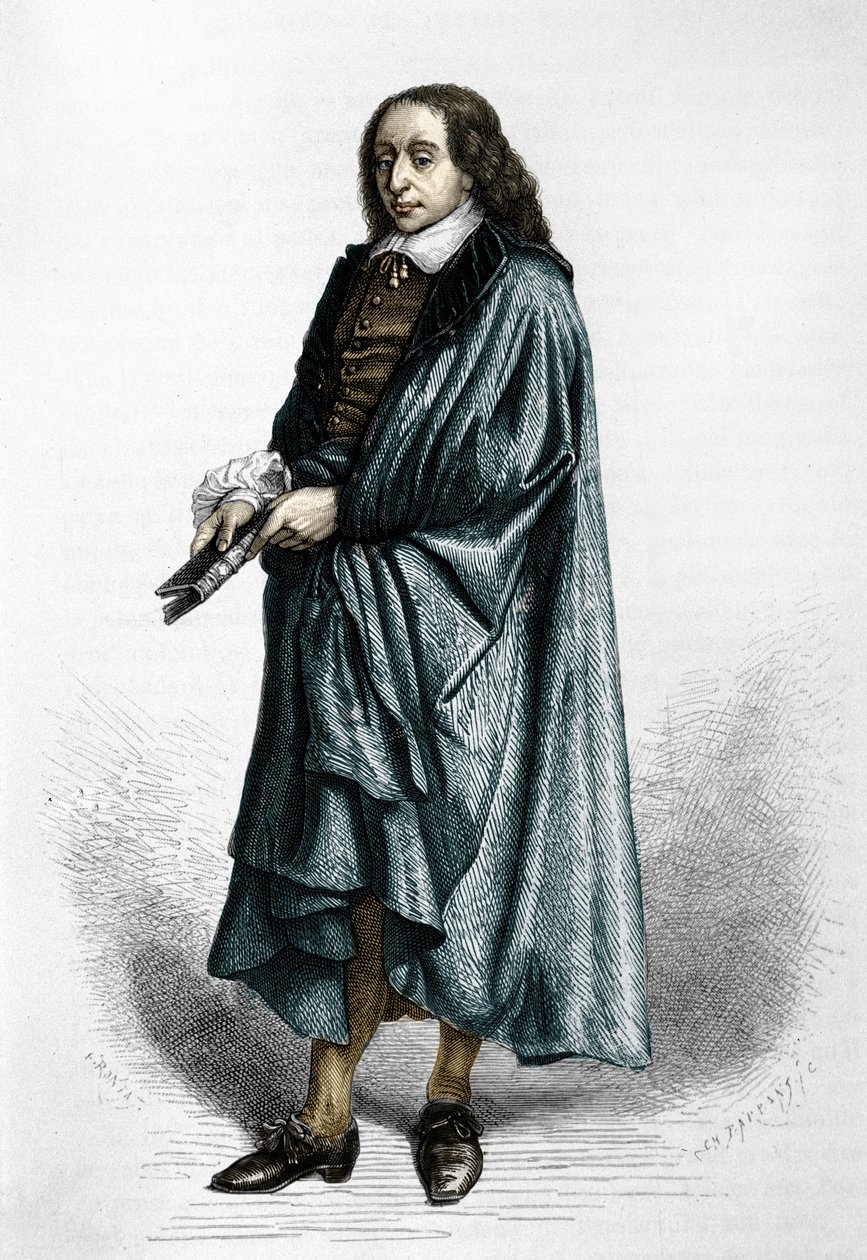 Blaise Pascal (1623-1662), francuski matematyk, fizyk i pisarz. autorstwa Unknown artist