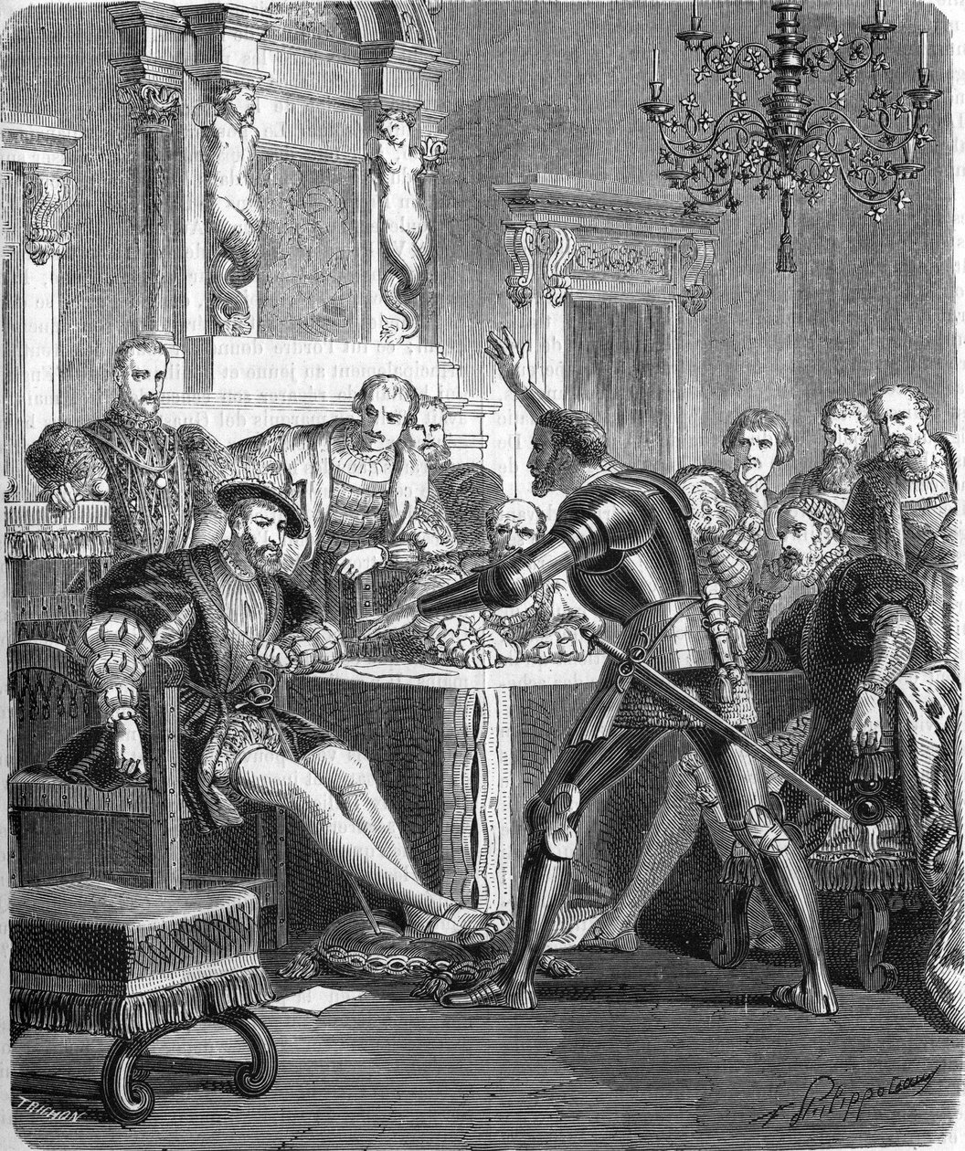 Blaise de Monluc (1502-1577), marszałek Francji na dworze Francois 1st. Rycina XIX wieku. autorstwa Unknown artist